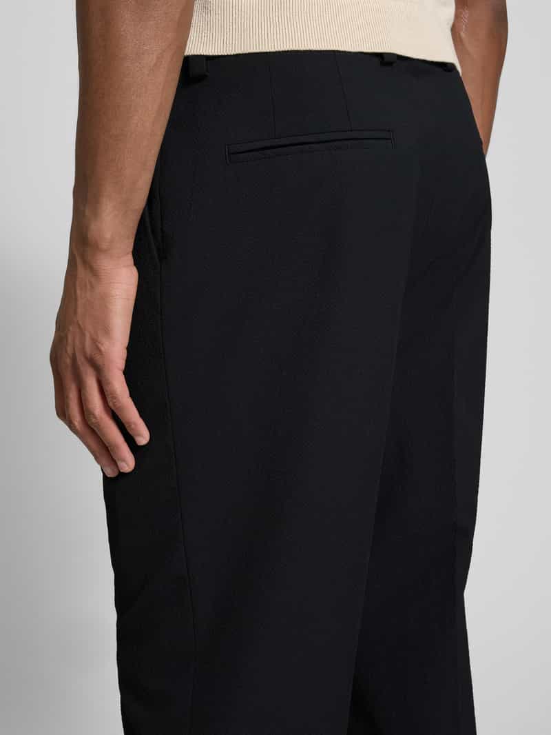 HUGO Slim fit pantalon met structuurmotief model 'Theodor'