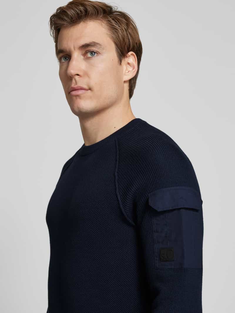 s.Oliver RED LABEL Regular fit gebreide pullover met raglanmouwen en structuurmix