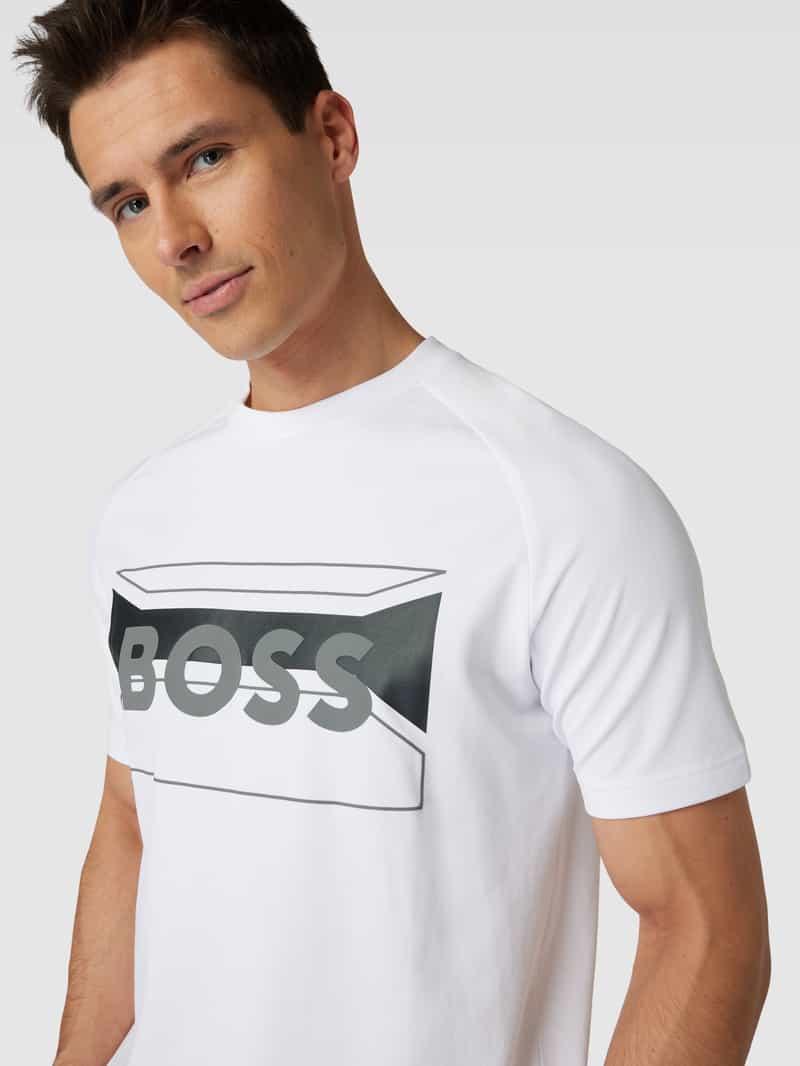 BOSS Green T-shirt met labelprint