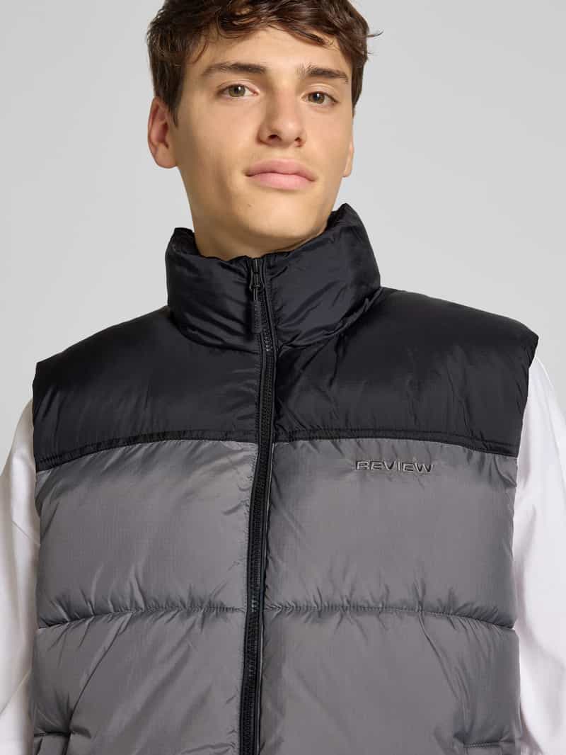 REVIEW Bodywarmer met opstaande kraag
