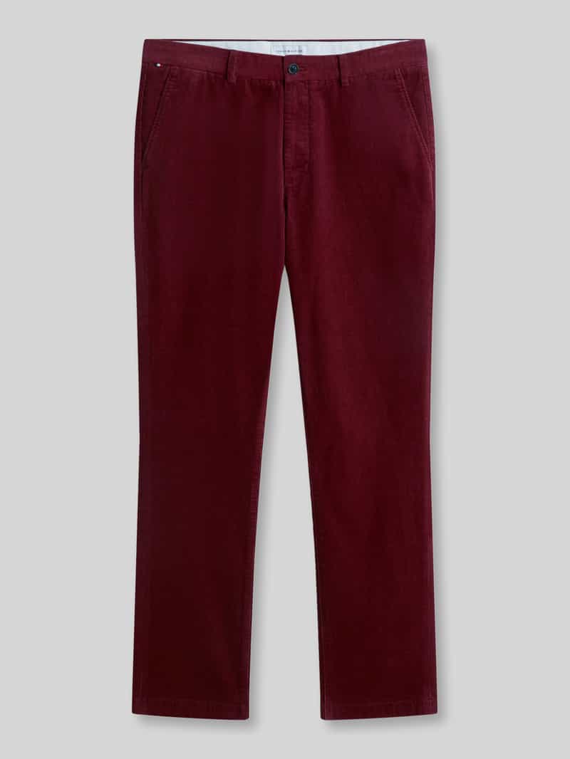 Slim fit corduroy broek van katoenmix