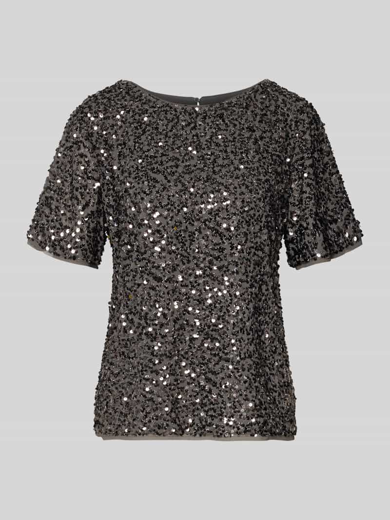 comma Blouseshirt met pailletten
