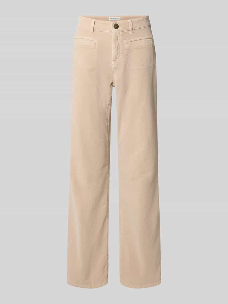 OPUS PANTS Flared fit corduroy broek met klepzakken model 'Melly'