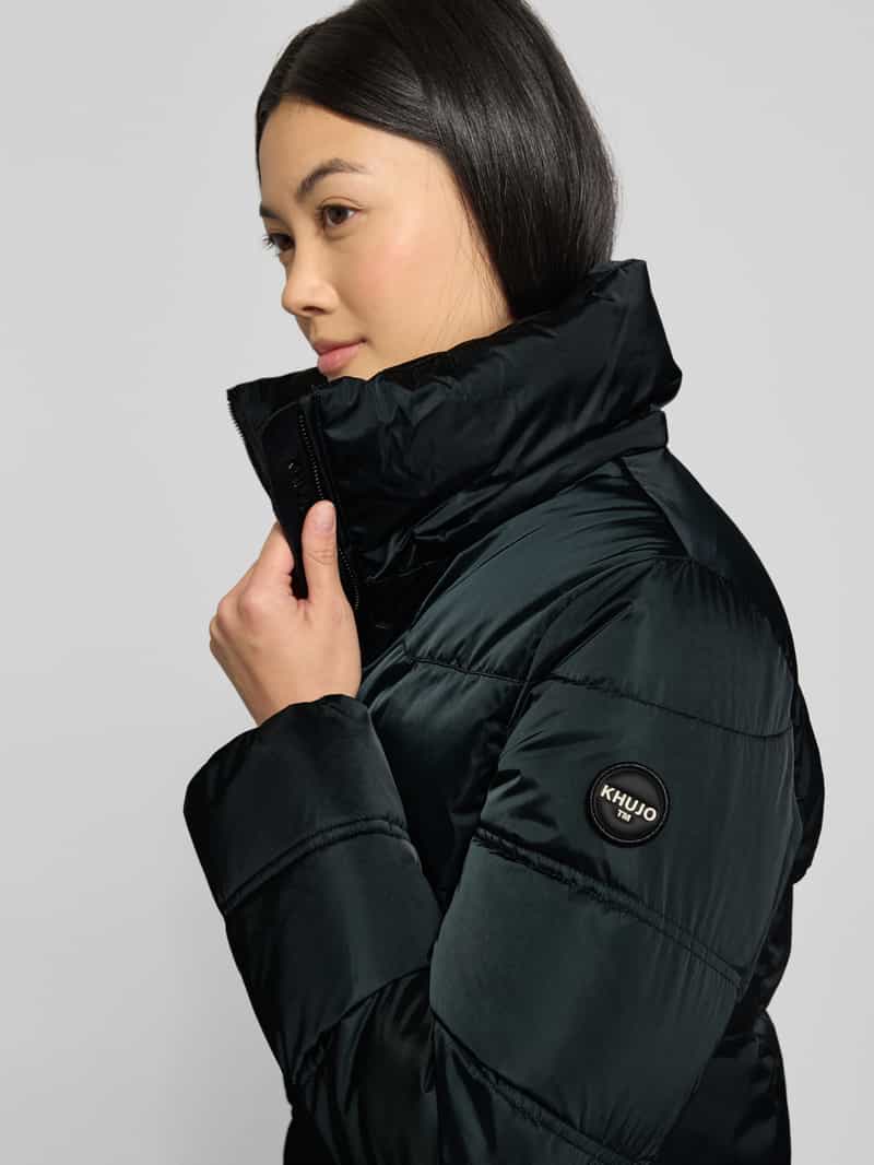 khujo Regular fit gewatteerde lange jas met imitatiebont model 'AKKIE'