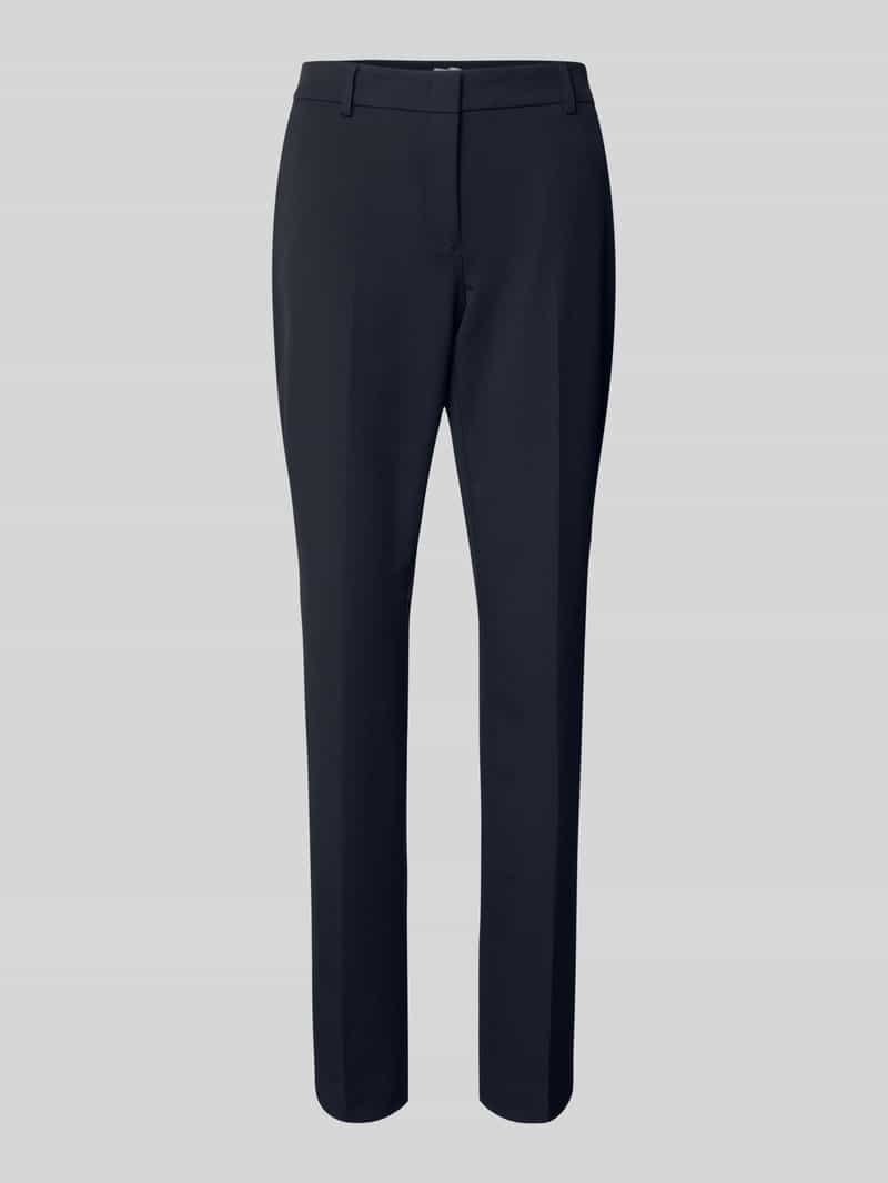 Slim fit stoffen broek met persplooien