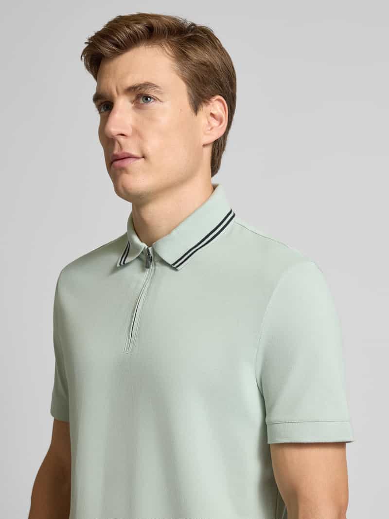 Armani Exchange Poloshirt met korte ritssluiting