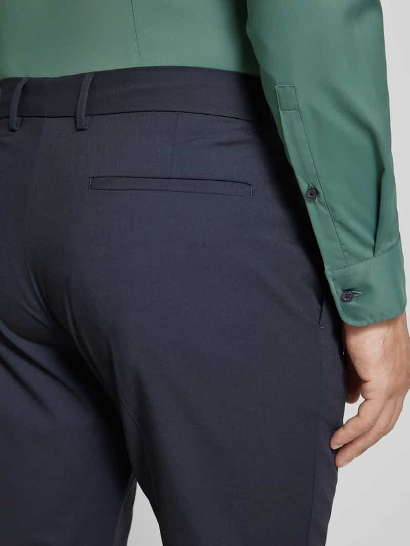 s.Oliver BLACK LABEL Tapered fit pantalon met persplooien model 'Pure Flex'