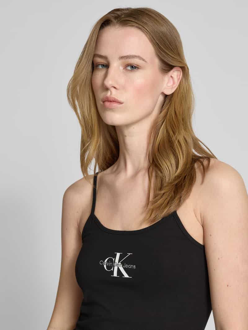 Calvin Klein Jeans Mini-jurk met logo en spaghettibandjes