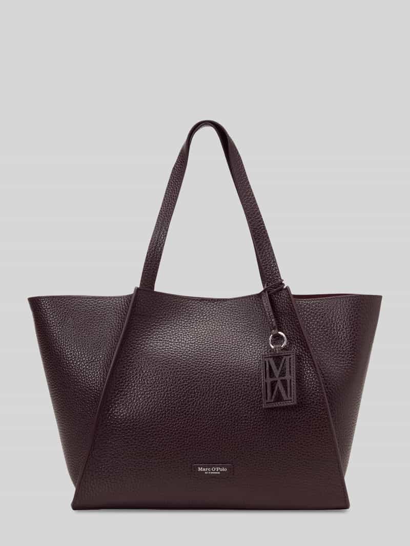 Marc O'Polo Leren shopper schoudertas Biana Shopper Black Cherry donkerbruin