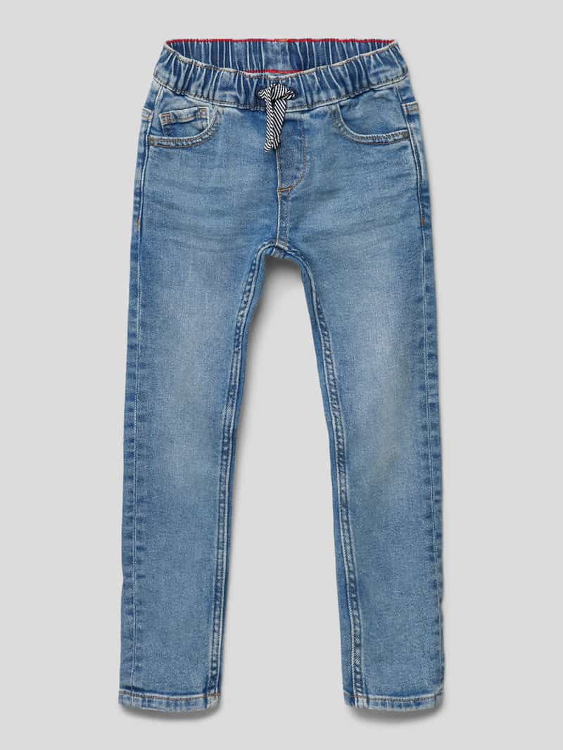s.Oliver RED LABEL Slim fit jeans met elastische band en tunnelkoord