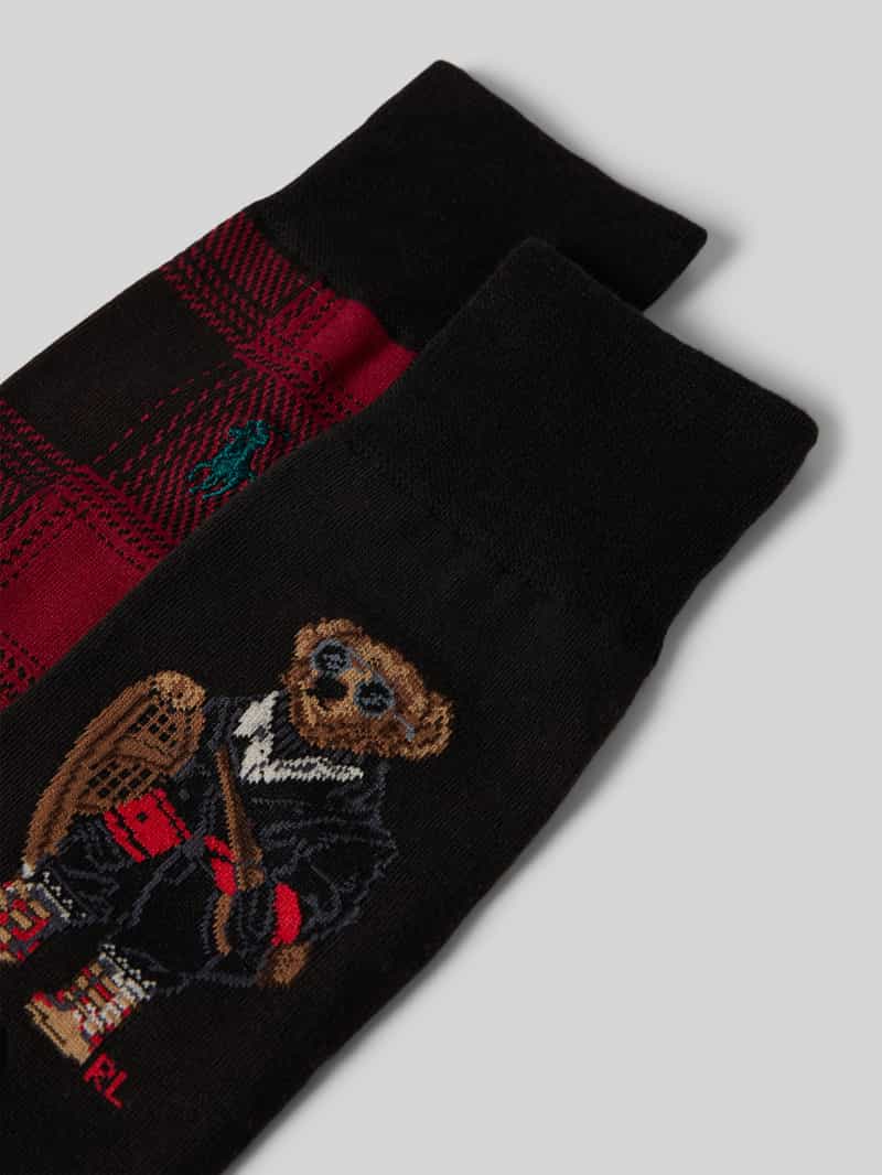 Polo Ralph Lauren Underwear Sokken met labelprint in een set van 2 paar