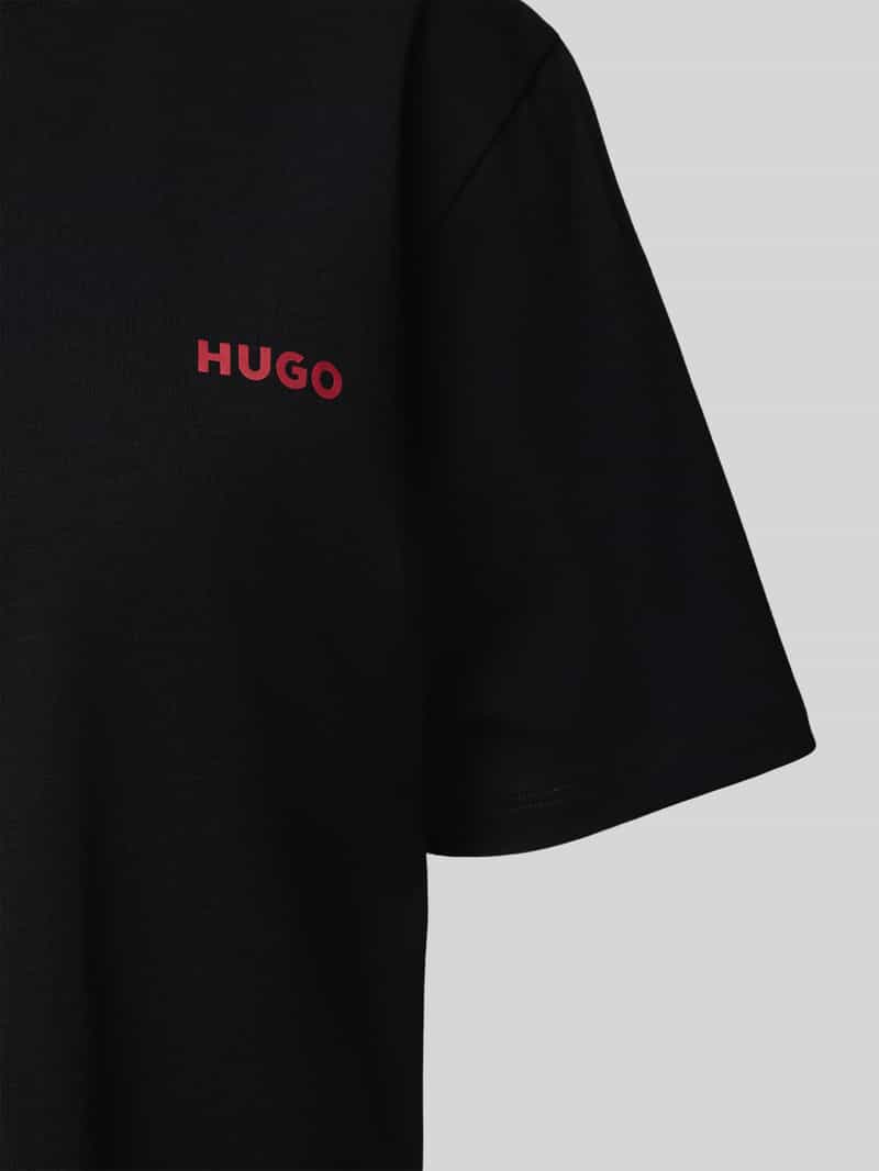 HUGO Regular fit pyjamabovendeel van katoenmix