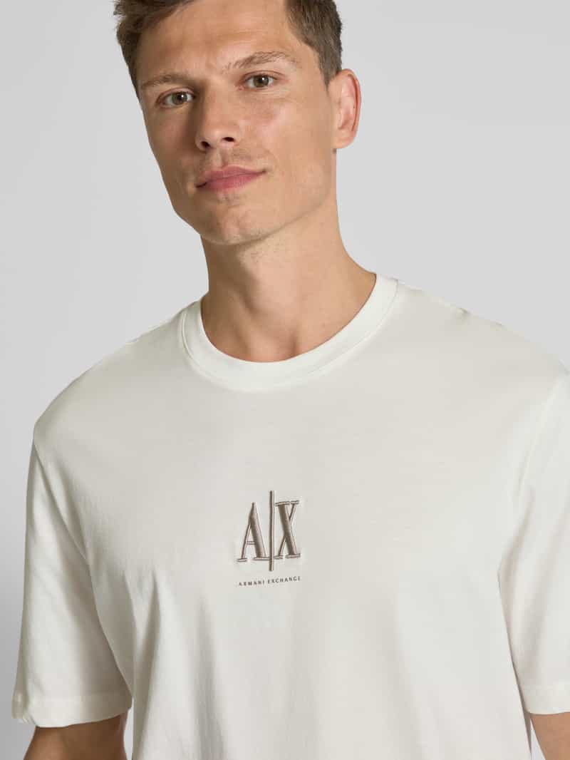 Armani Exchange T-shirt met labelprint