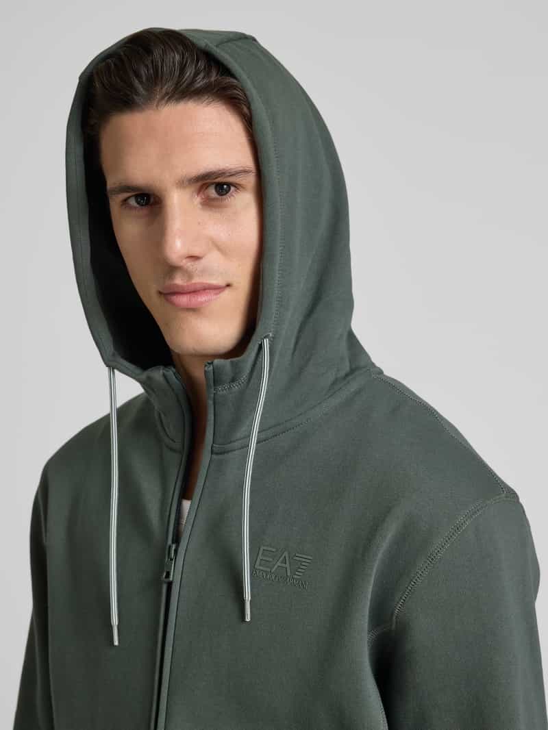 EA7 Emporio Armani Sweatjack met tweewegsritssluiting model 'TRAIN VISIBILTY'