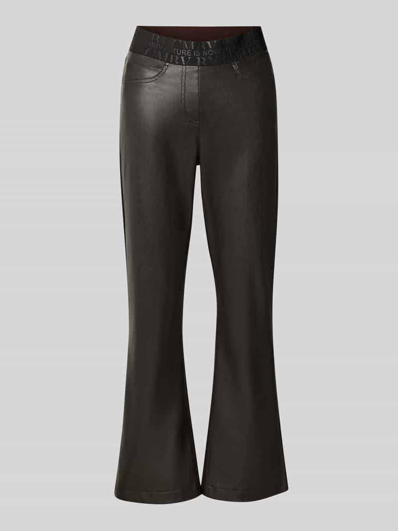 Slim fit kunstleren broek in glad leer look model 'FELICE'