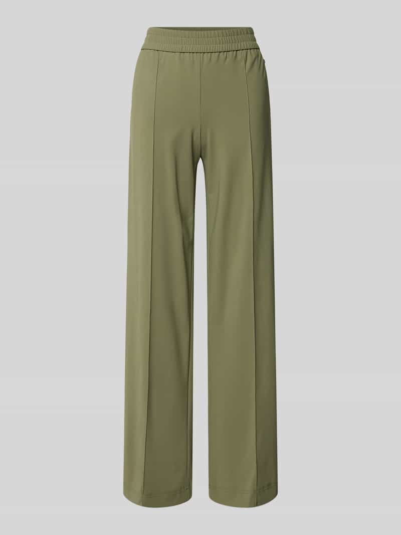 RAFFAELLO ROSSI Straight leg stoffen broek met vaste persplooien model 'COSMEA'