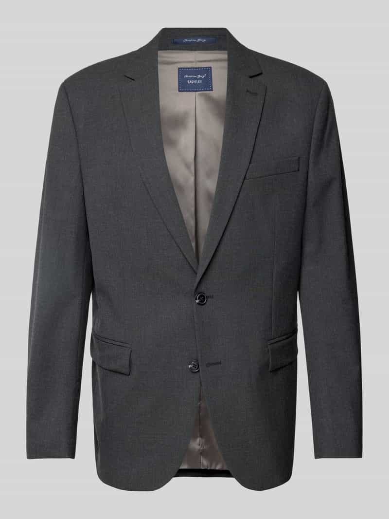 comfort fit 2-knoops colbert met reverskraag