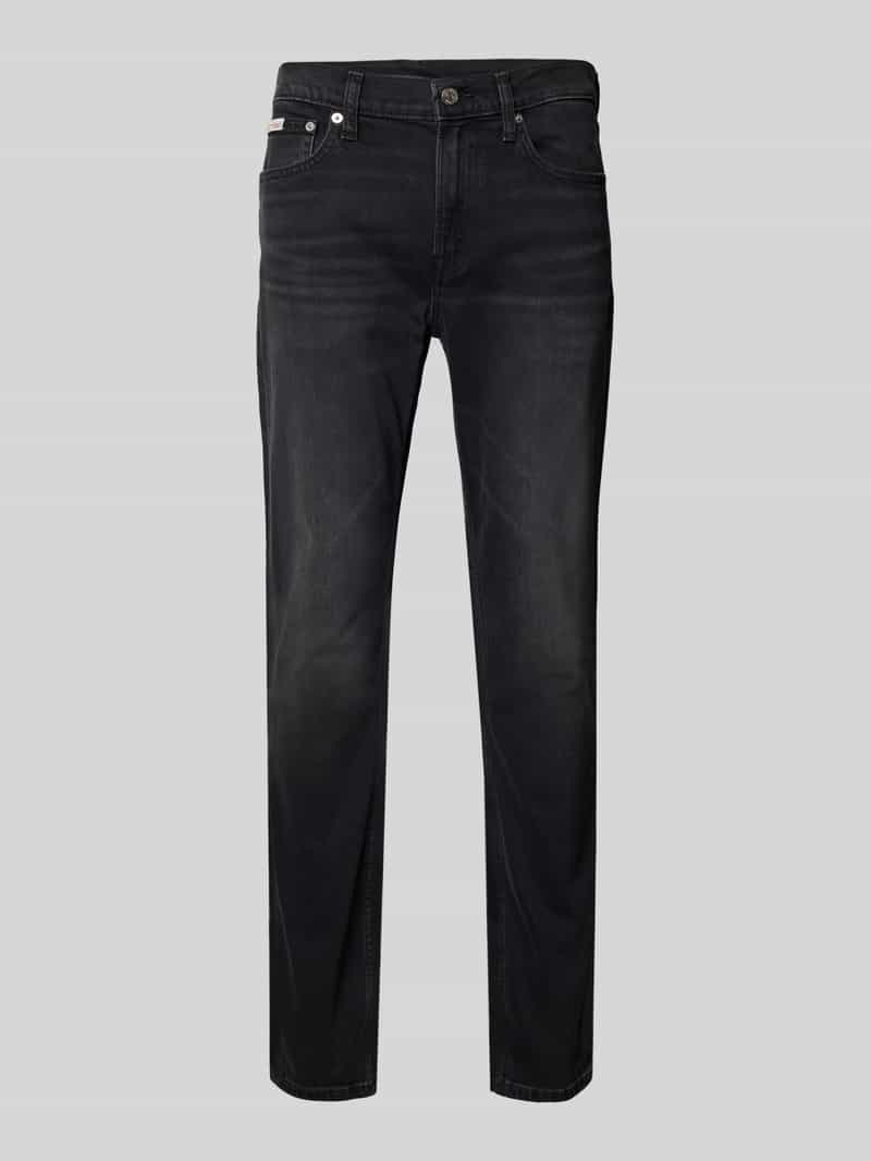 Calvin Klein Jeans Slim fit jeans met labeldetail