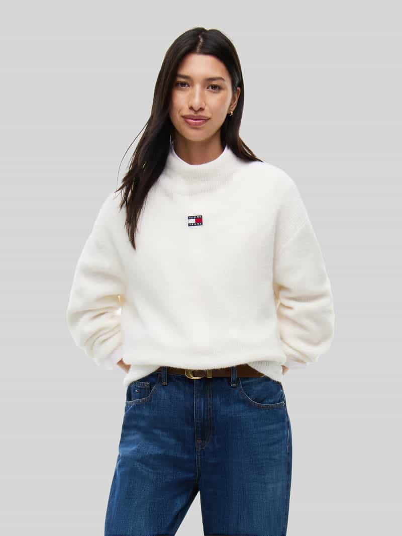 Tommy Jeans relaxed fit pullover met alpaca-aandeel