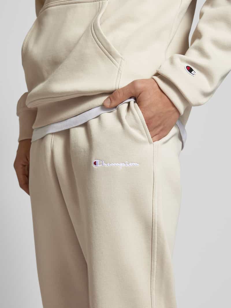 Champion Straight fit sweatpants met labelstitching