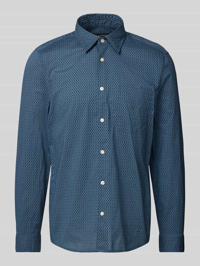 Marc O'Polo Shaped fit vrijetijdsoverhemd van premium kwaliteit