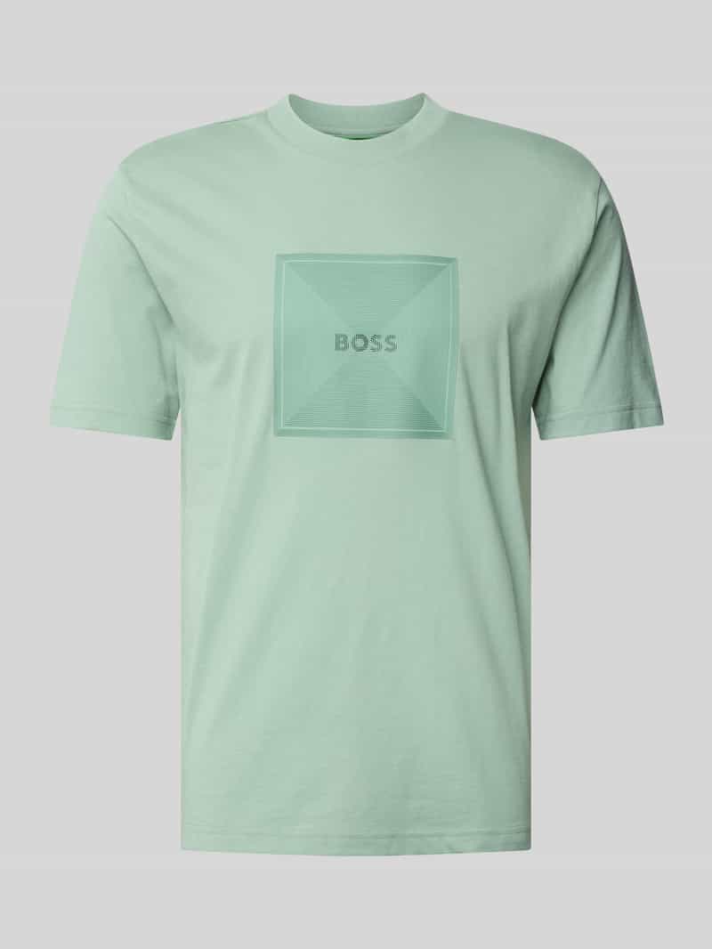 BOSS GREEN T-shirt Tee Logo Rib met grote print