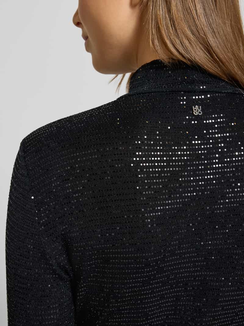 HUGO Shirt met lange mouwen en pailletten model 'DRISILA'