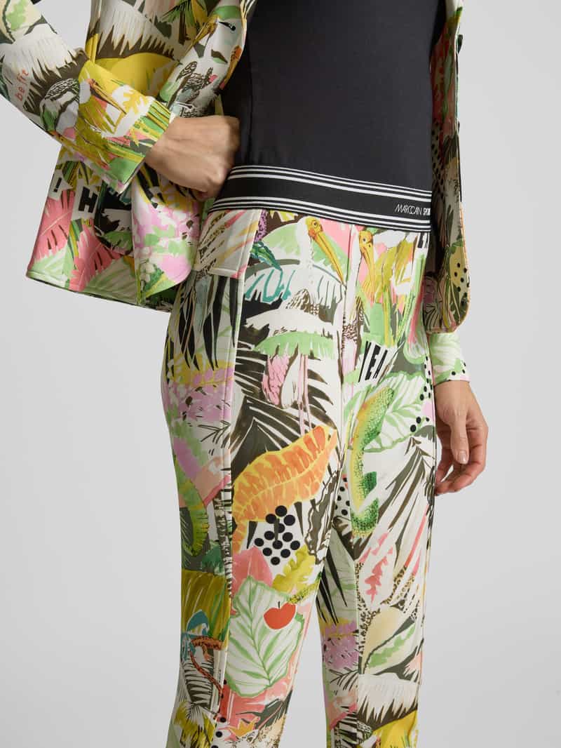 Marc Cain Skinny fit stoffen broek met vaste persplooien