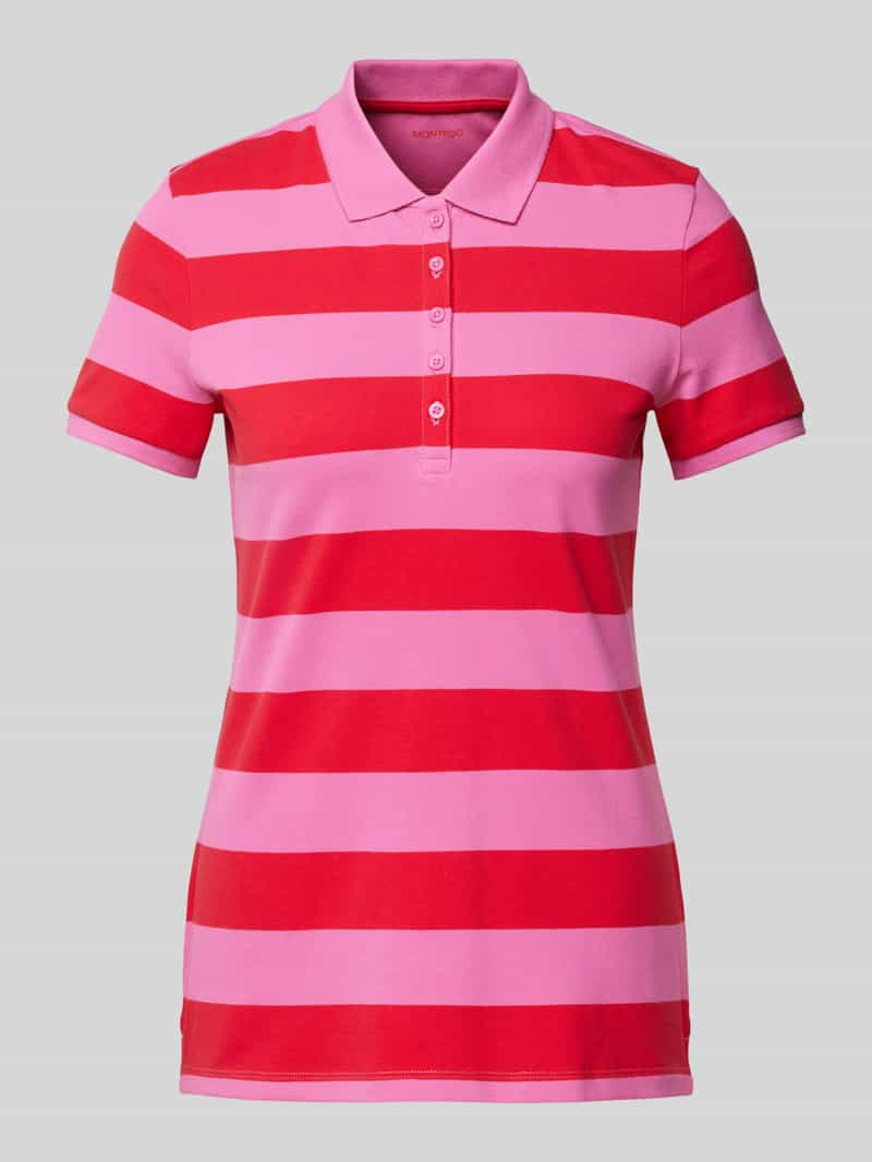 Montego Regular fit poloshirt met blokstrepen