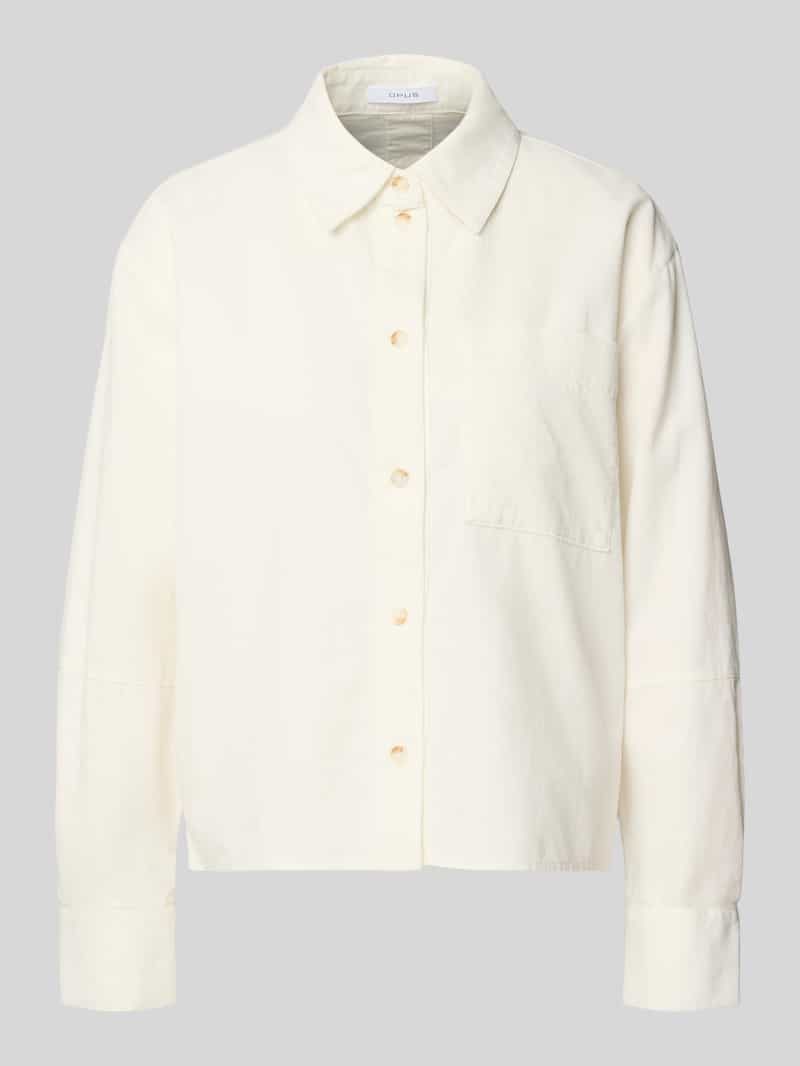 Opus Regular fit overhemdblouse met borstzak model 'Frone'