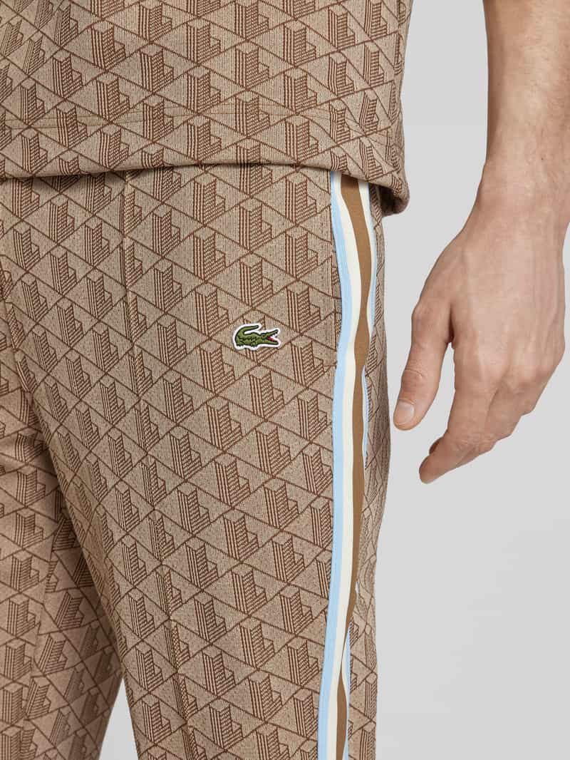 Lacoste Regular fit sweatpants met grafisch all-over motief