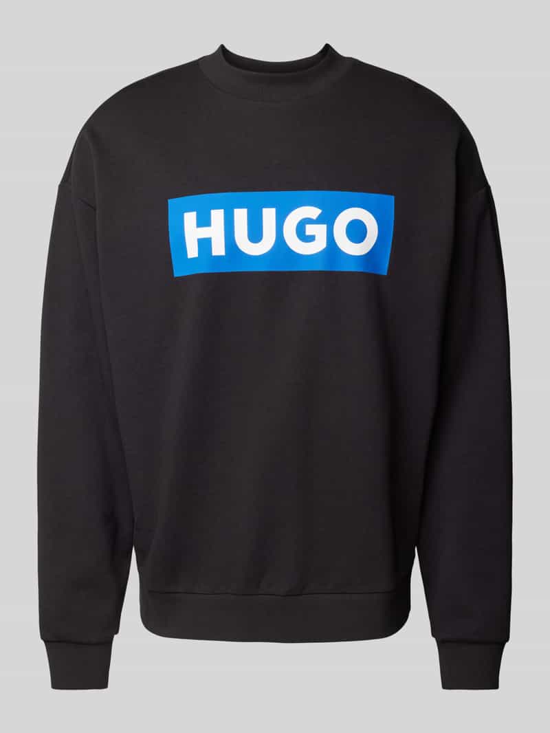 Hugo Blue Sweatshirt met opstaande kraag model 'Niero'
