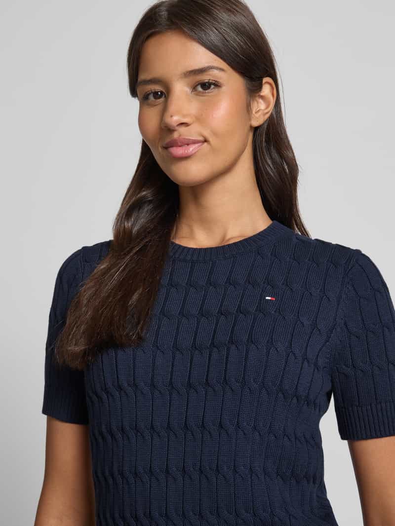 Tommy Hilfiger Regular fit gebreide pullover van zuiver katoen