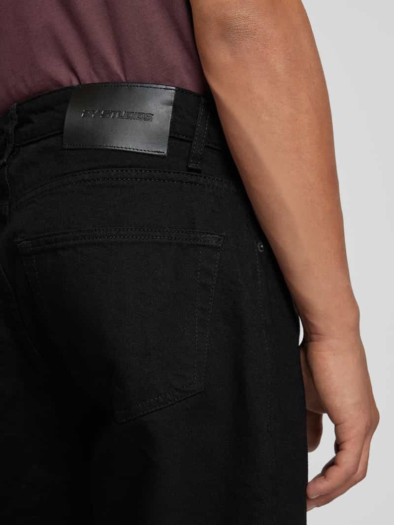 2Y Studios Straight leg jeans met franjes model 'ARUN OPEN HEM'