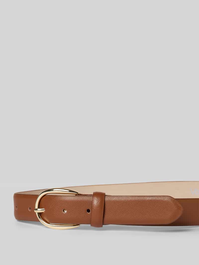 Vanzetti Leren riem met labelapplicatie