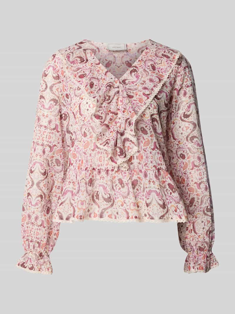 Neo Noir Regular Fit Bluse mit Allover-Paisley-Print Modell 'Ajda' in Rose, Größe 38 209456238