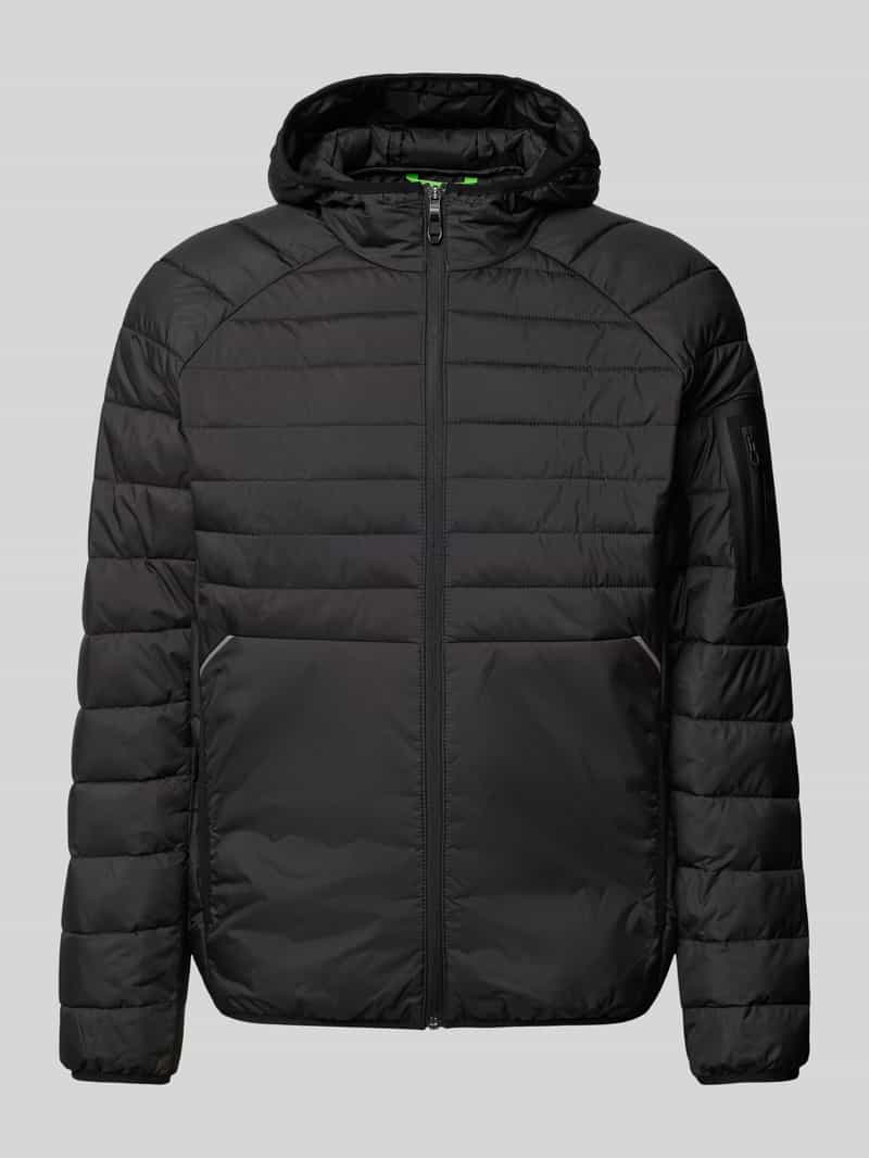 BOSS Green Gewatteerd jack met capuchon model 'Thor'