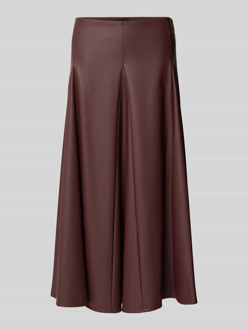 MM Uitlopende rok in leerlook model 'NOCERA'