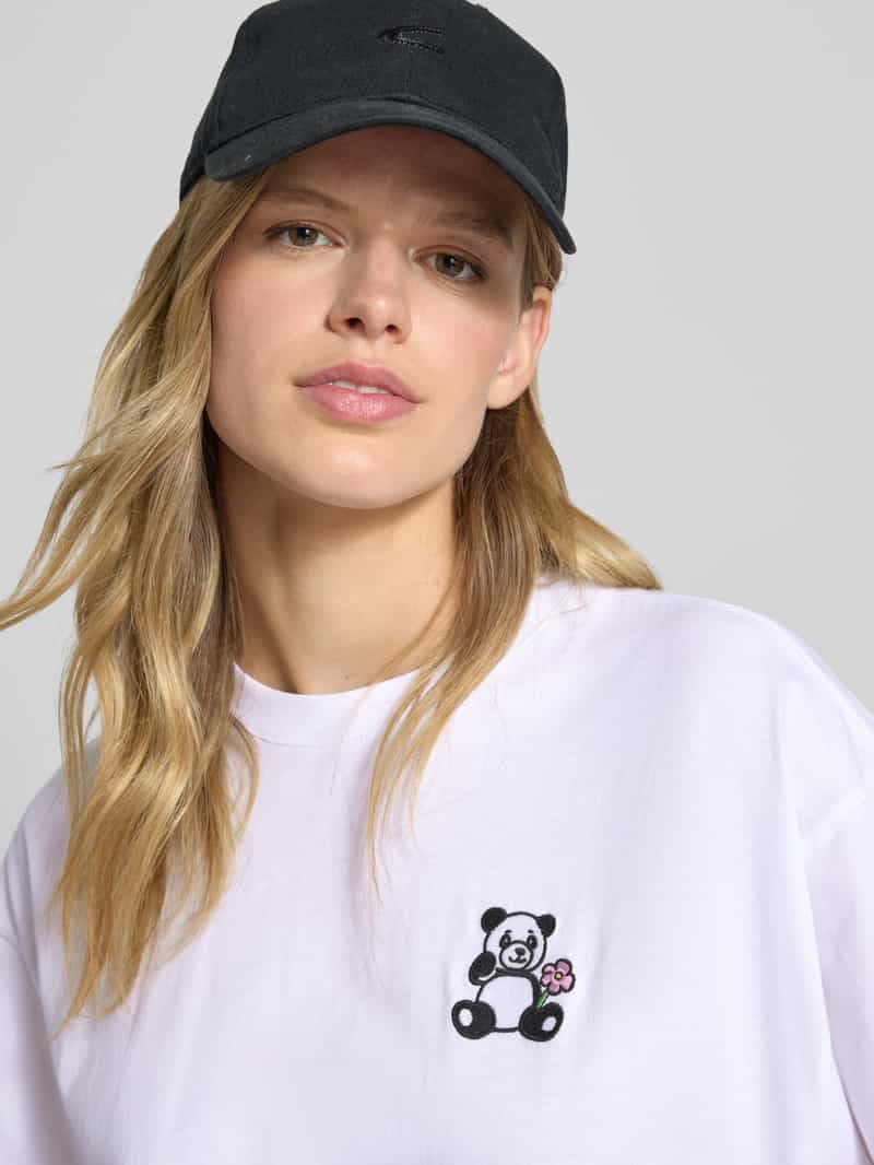 Review Oversized T-shirt met motiefstitching