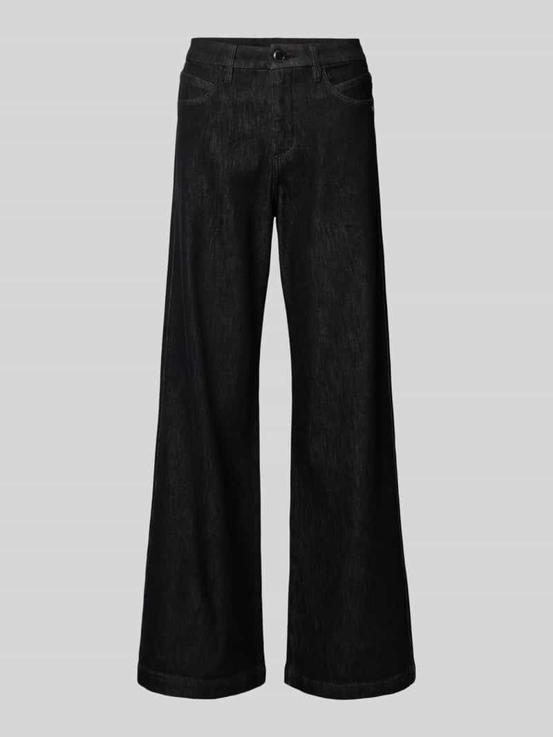 s.Oliver BLACK LABEL Wide leg jeans van katoenmix model SURI'
