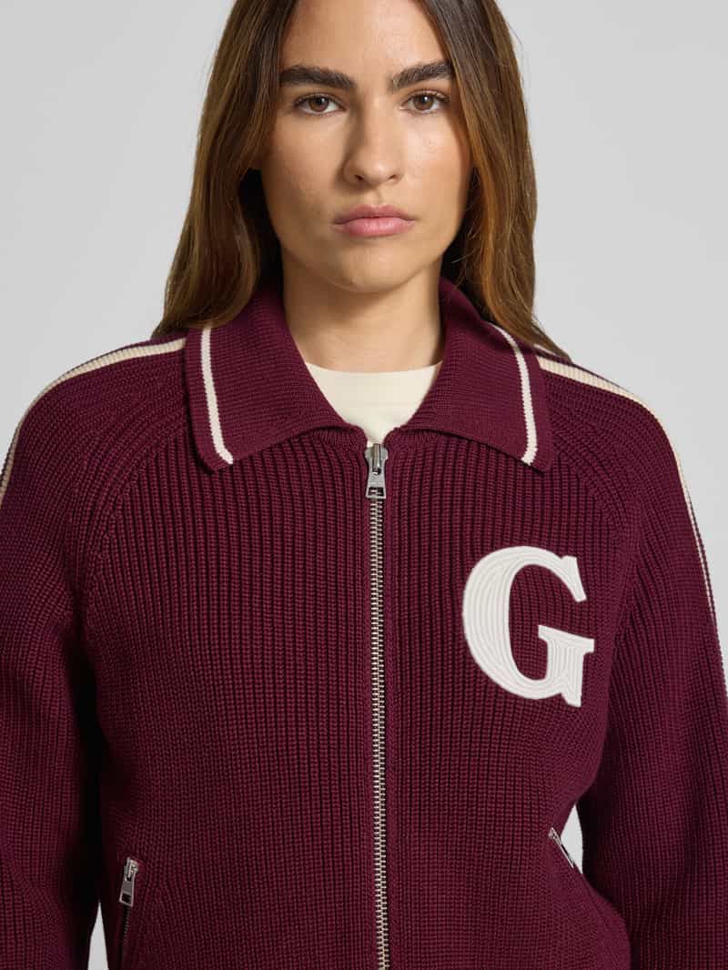Gant Gebreid vest met labelstitching