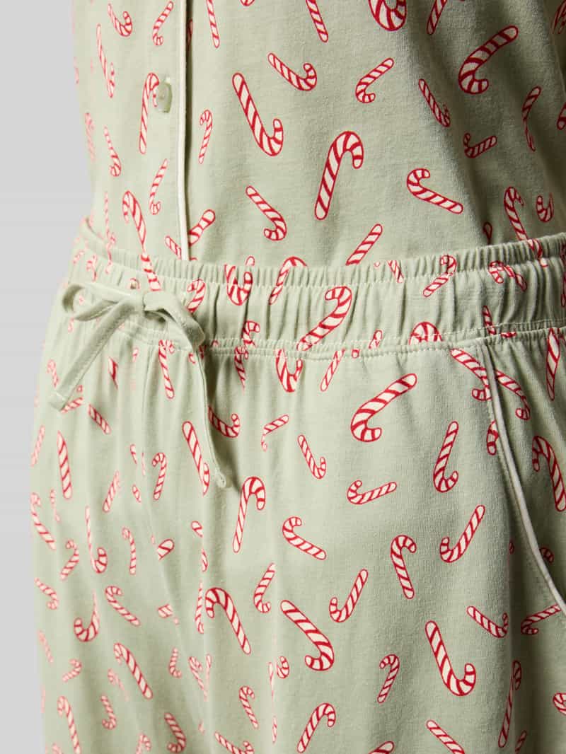 Lascana Pyjama met reverskraag model 'X-MAS'