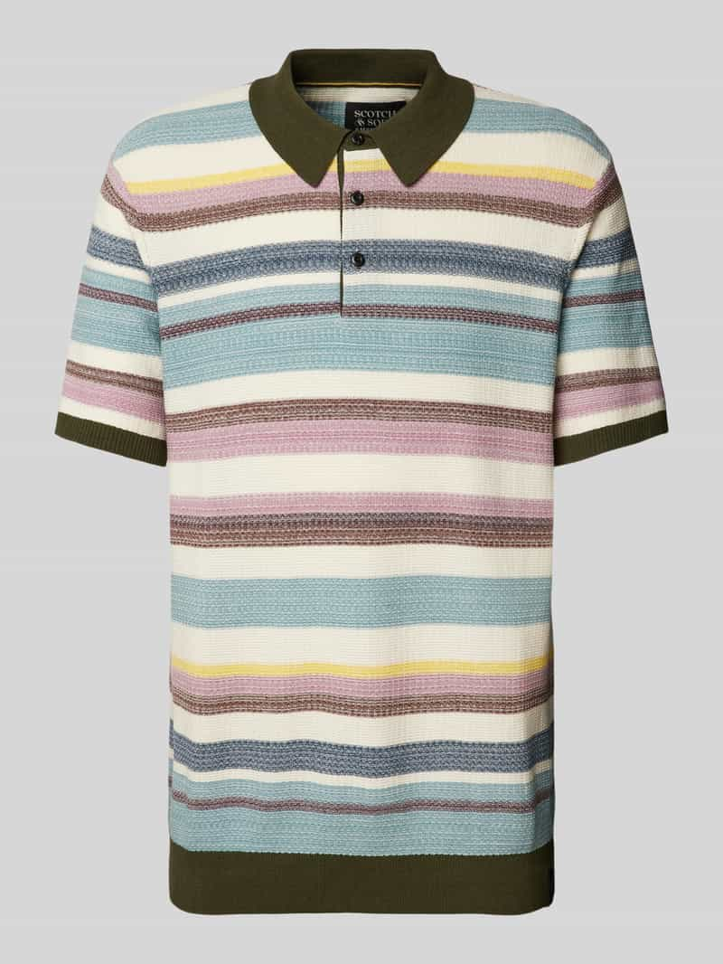 Scotch & Soda Regular fit poloshirt met structuurmotief