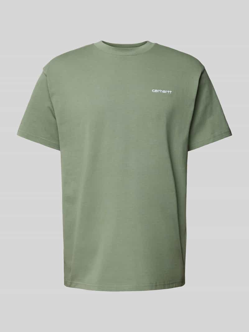 Carhartt Work In Progress T-shirt met labelstitching model 'SCRIPT'
