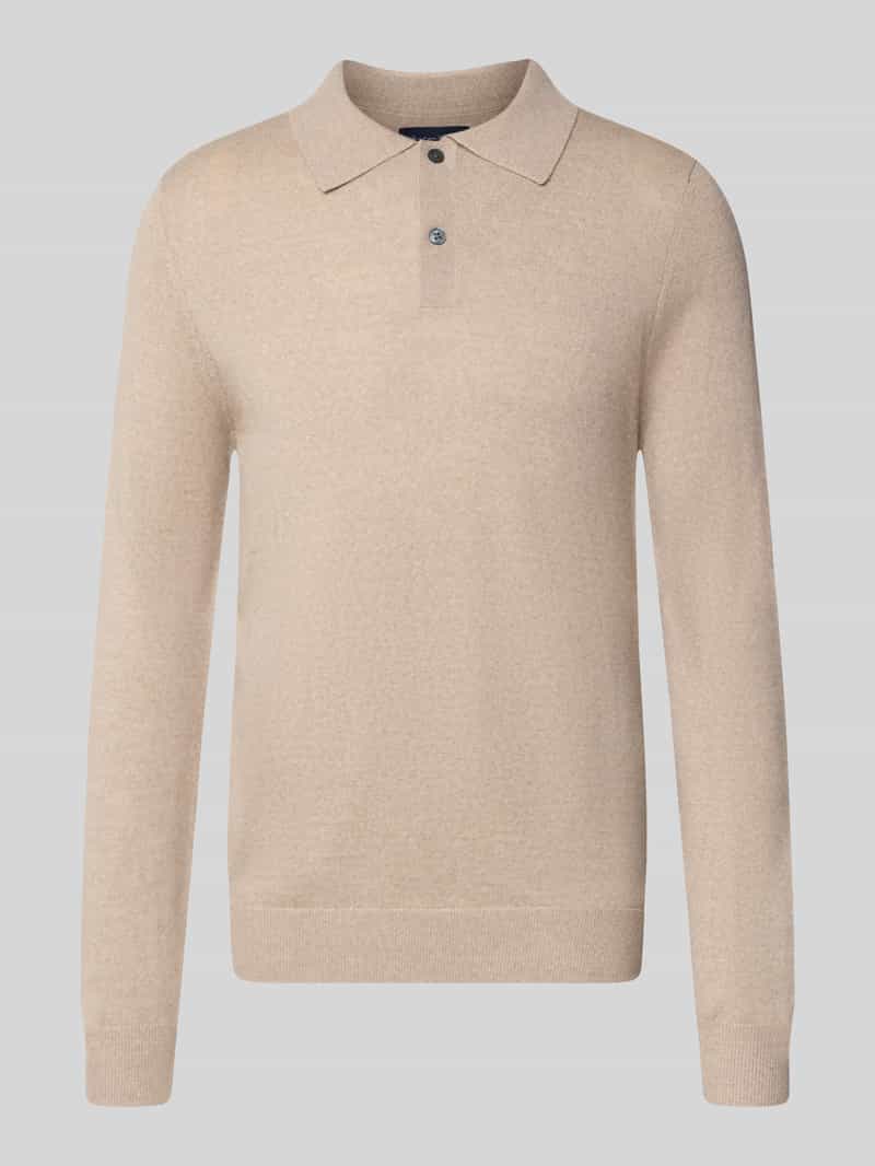 Regular fit poloshirt van wolmix