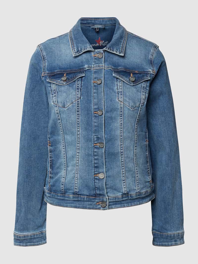 Jeansjack met klepzakken, model 'Portofino'