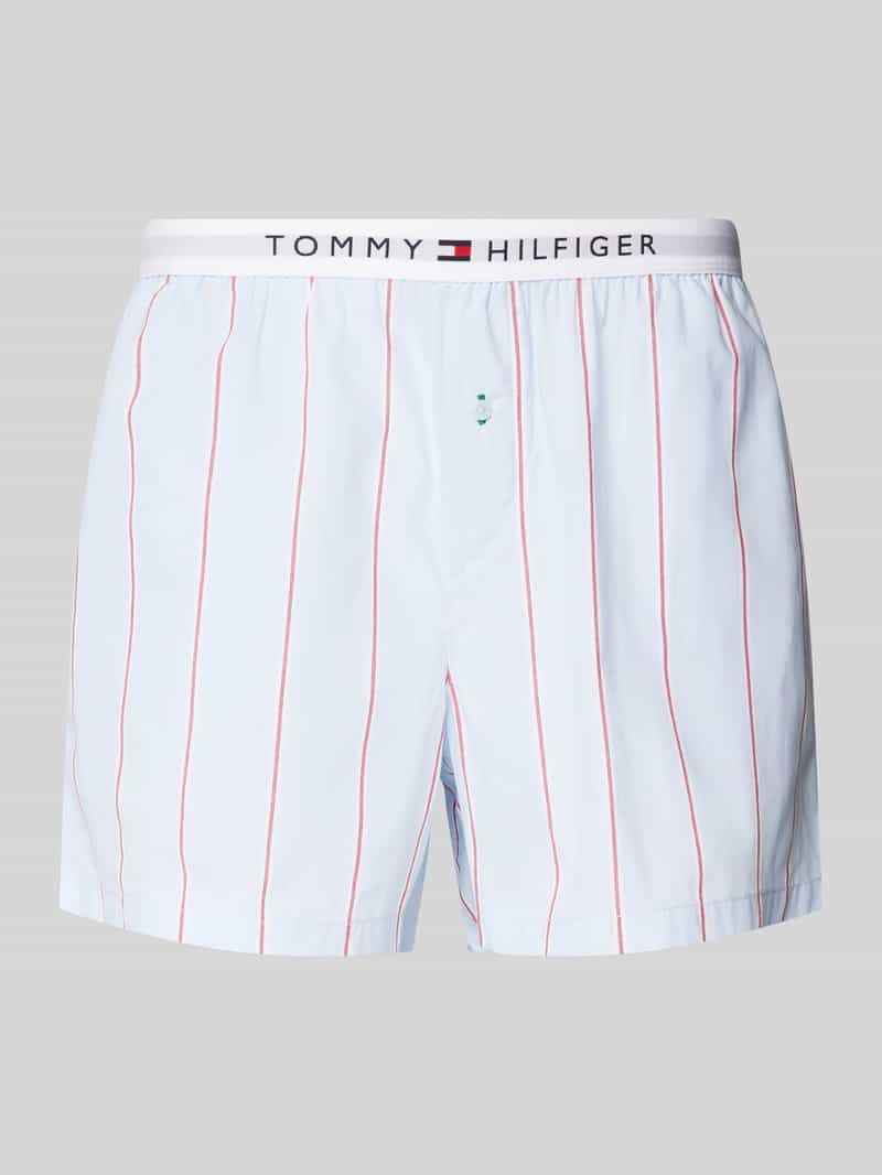 Tommy Hilfiger Regular fit korte pyjama met elastische band met label