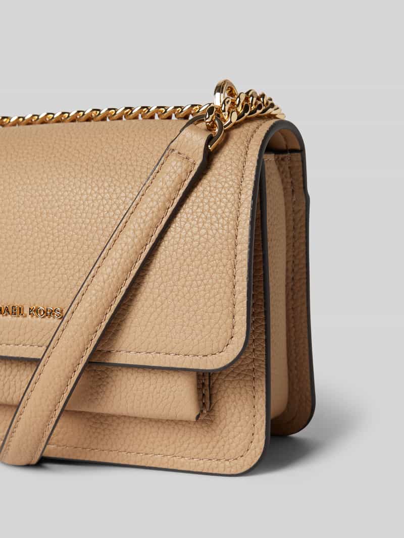 MICHAEL Kors Schoudertas van leer met labelapplicatie model 'CLAIRE'