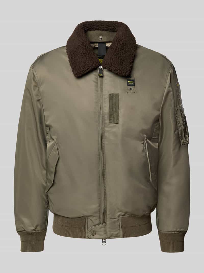 Blauer Usa Bomberjack met tweewegsritssluiting model 'MARSHALL'