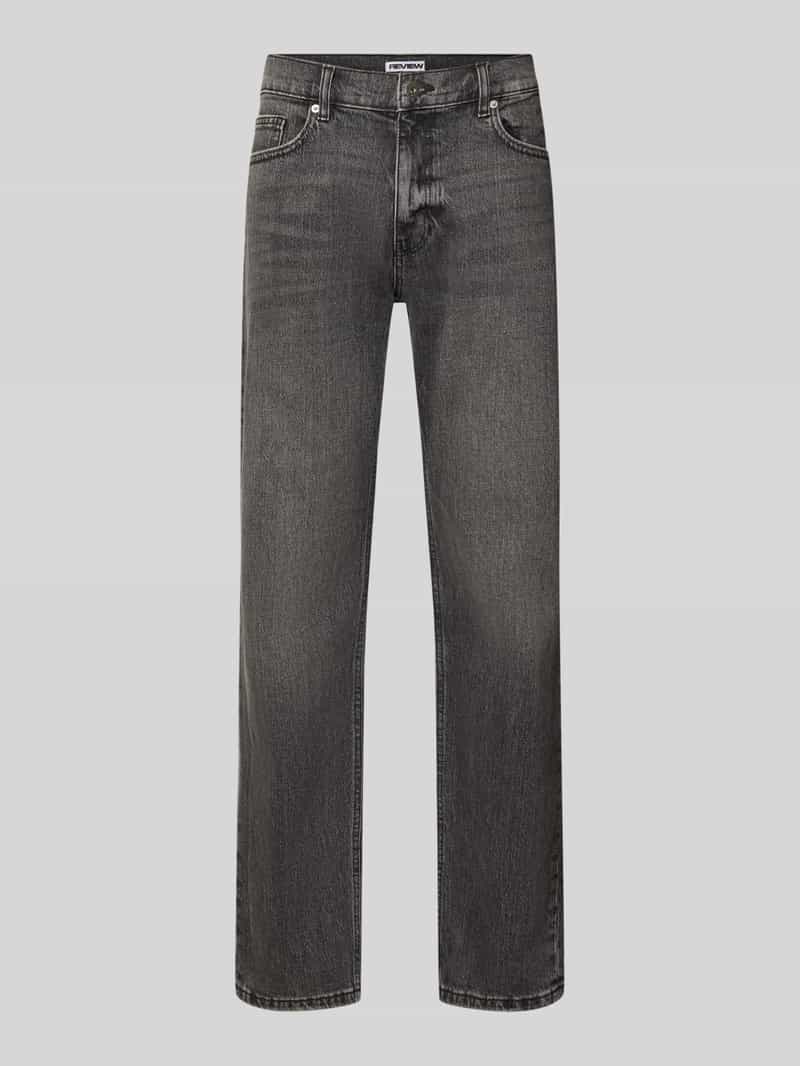 straight fit jeans van elastische katoenmix